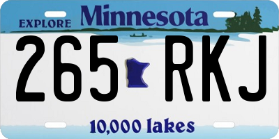 MN license plate 265RKJ