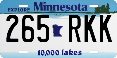 MN license plate 265RKK