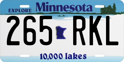 MN license plate 265RKL