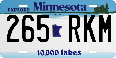 MN license plate 265RKM