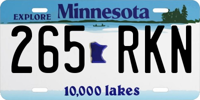 MN license plate 265RKN