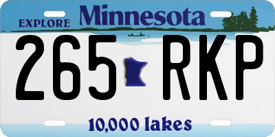 MN license plate 265RKP