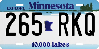 MN license plate 265RKQ