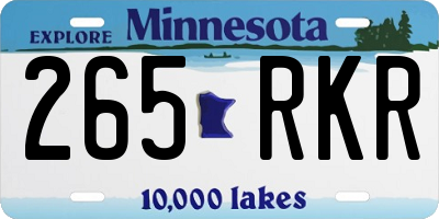 MN license plate 265RKR