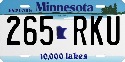 MN license plate 265RKU
