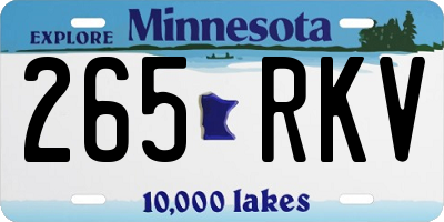 MN license plate 265RKV