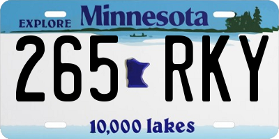 MN license plate 265RKY