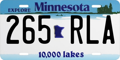 MN license plate 265RLA
