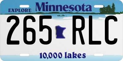 MN license plate 265RLC