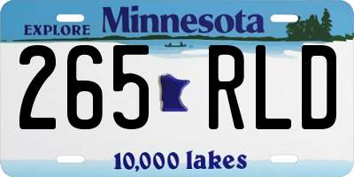 MN license plate 265RLD