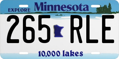 MN license plate 265RLE