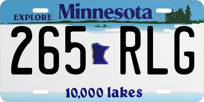 MN license plate 265RLG