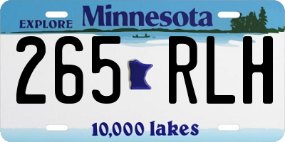MN license plate 265RLH