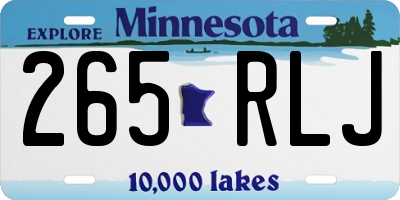 MN license plate 265RLJ