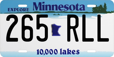 MN license plate 265RLL