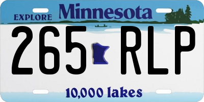 MN license plate 265RLP