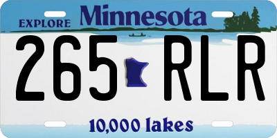 MN license plate 265RLR
