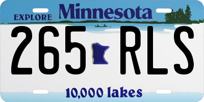 MN license plate 265RLS