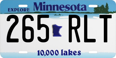 MN license plate 265RLT