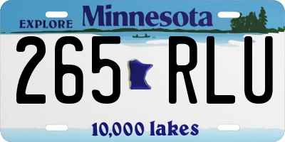 MN license plate 265RLU