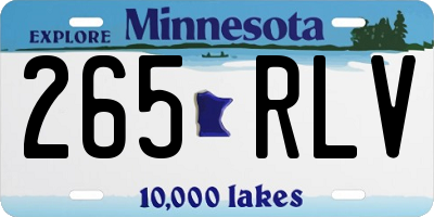 MN license plate 265RLV