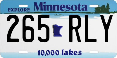 MN license plate 265RLY