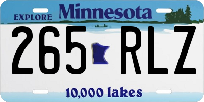MN license plate 265RLZ