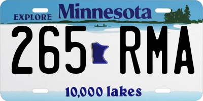 MN license plate 265RMA