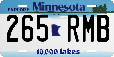 MN license plate 265RMB