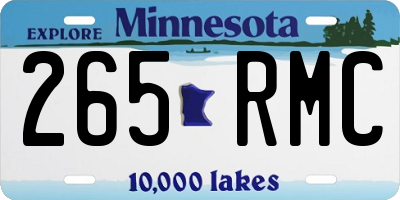MN license plate 265RMC