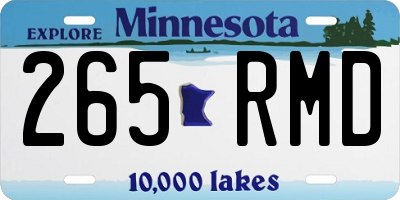 MN license plate 265RMD