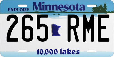 MN license plate 265RME