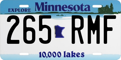 MN license plate 265RMF