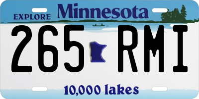 MN license plate 265RMI