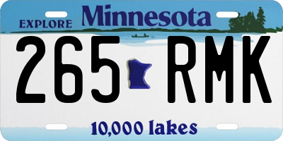 MN license plate 265RMK