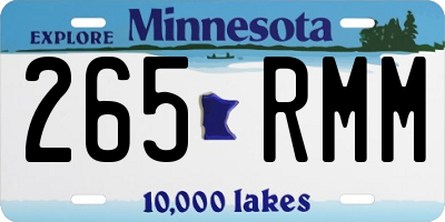 MN license plate 265RMM