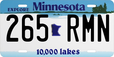 MN license plate 265RMN