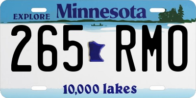 MN license plate 265RMO
