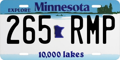 MN license plate 265RMP