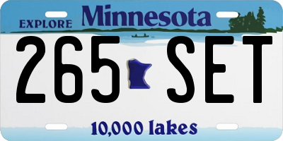 MN license plate 265SET