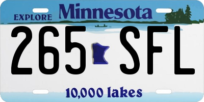 MN license plate 265SFL