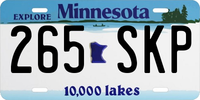MN license plate 265SKP