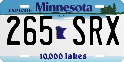 MN license plate 265SRX