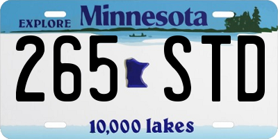 MN license plate 265STD