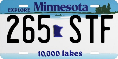 MN license plate 265STF
