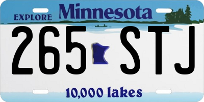 MN license plate 265STJ