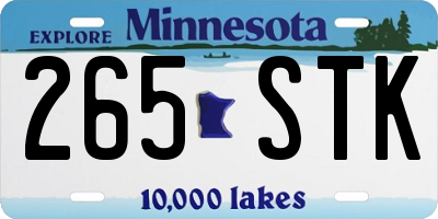 MN license plate 265STK