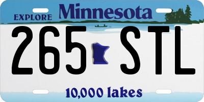 MN license plate 265STL