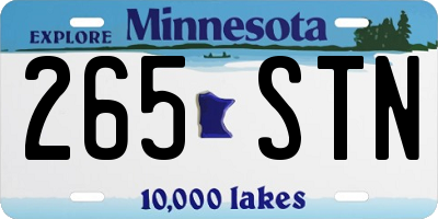 MN license plate 265STN