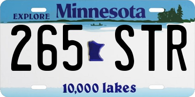 MN license plate 265STR